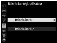 NIKON D7200 18-105MM VR - Sélectionnez Réinitialiser U1 ou Réinitialiser U2. - 1