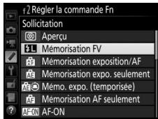 NIKON D7200 18-105MM VR - Attribuez la fonction de mémorisation FV à une commande de l'appareil photo. - 1