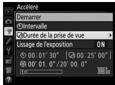 NIKON D7200 18-105MM VR - Modifiez les réglages du mode accéléré. - 3
