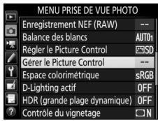 NIKON D7200 18-105MM VR - Création de Picture Control personnelisés - 1