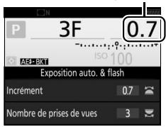 NIKON D7200 18-105MM VR - Sélectionnéz l'increment d'exposition. - 3
