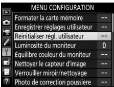 NIKON D7200 18-105MM VR - Sélectionnez Réinitialiser régli. utiliseur. - 2