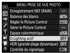 NIKON D7200 18-105MM VR - Sélectionnéz D-Lighting actif. - 1