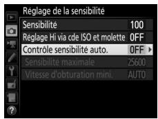 NIKON D7200 18-105MM VR - Sélectionnez Contrôle sensibilité auto. - 1
