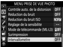NIKON D7200 18-105MM VR - Sélectionnez Intervallomètre. - 1