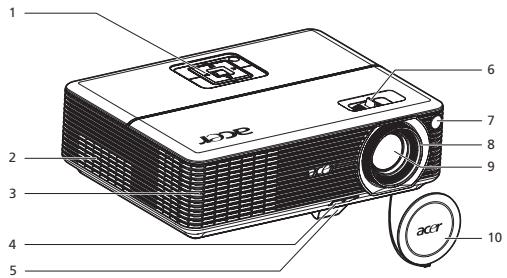 ACER P1201 - Vue externe du projecteur - 1