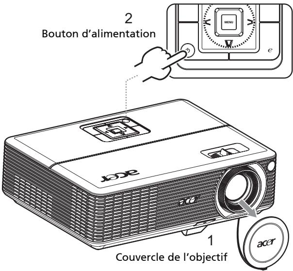ACER P1201 - Mise sous tension du projecteur - 1