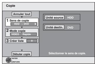 PANASONIC DMR-EH55 - Copie avec utilisation de la liste de copie   -Copie Avancée. - 1