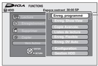 PANASONIC DMR-EH55 - Appuyez sur [, ] pour désir un élément et appuyez sur [ENTER]. - 1