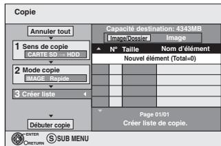 PANASONIC DMR-EH55 - Copie avec utilisation de la liste de copie - 2