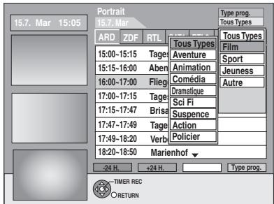 PANASONIC DMR-EH55 - Sélection du programme dans la catégorie désirée - 1