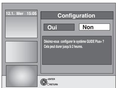 PANASONIC DMR-EH55 - Appuyez sur [, ] ou sur les touches numéroétées pour entraître le code postal de votre lieu de résidence et appuyez sur [ENTER]. - 1