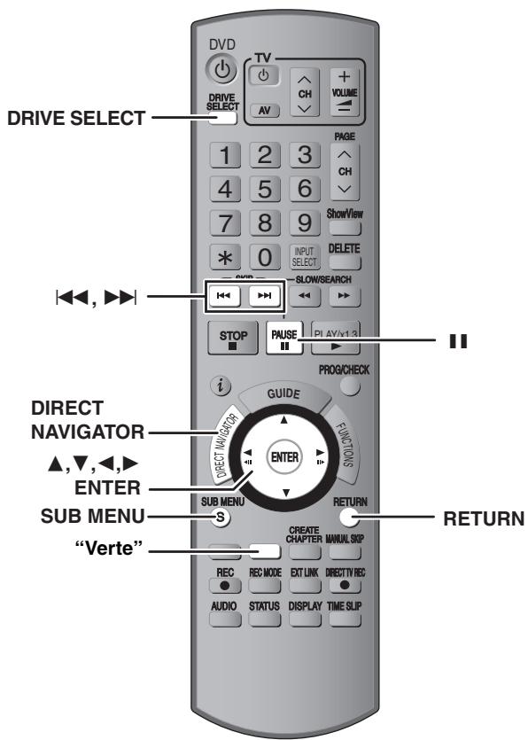 PANASONIC DMR-EH55 - Opérations sur les chapitres - 1