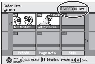 PANASONIC DMR-EH55 - Copie avec utilisation de la liste de copie   -Copie Avancée. - 3