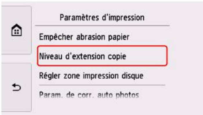 CANON TS8053 - Modification des paramètres à partir du Panneau de contrôle - 5