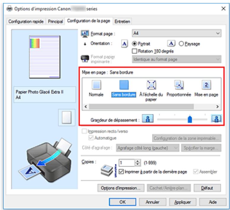 CANON TS8053 - Définition d'une impression sans bordure - 1