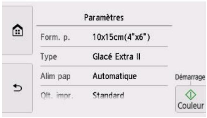 CANON TS8053 - Écran Paramètres impression - 1