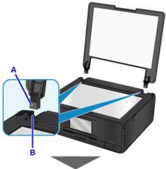 CANON TS8053 - Fixation du capot du scanner : - 1