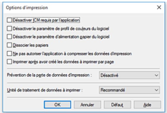 CANON TS8053 - Changement des options d'impression - 2