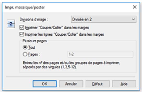 CANON TS8053 - Configuration de l'impression Mosaïque/Poster - 2