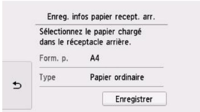 CANON TS8053 - Après le chargement du papier : - 2