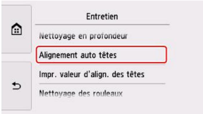 CANON TS8053 - Sélectionnez Alignment auto têtes. - 1