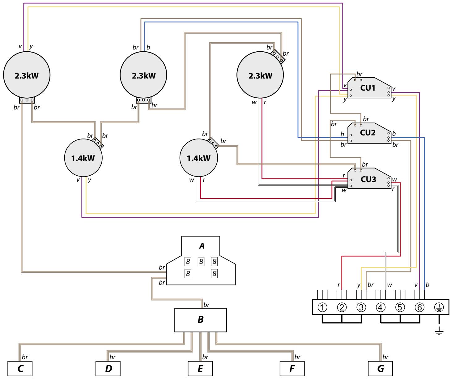 FALCON ELAS110EIBL/-EU NOIR - Scheme de câblage: Table de cuisson - 1
