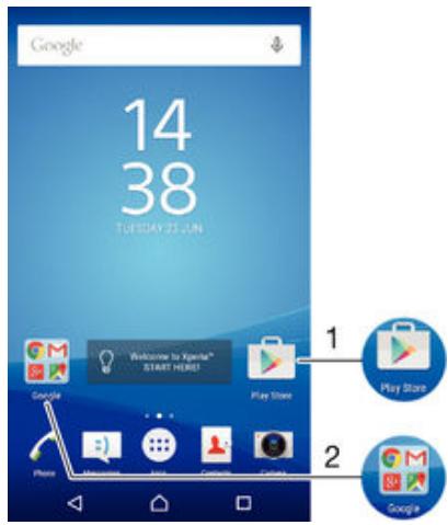 SONY Z5 - Raccourcis et dossiers - 1