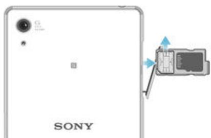SONY Z5 - Pour retirer la carte nano SIM - 1
