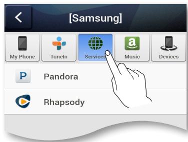SAMSUNG WAM270 - Écouter de la musique depuis des fournisseurs de contenu - 1