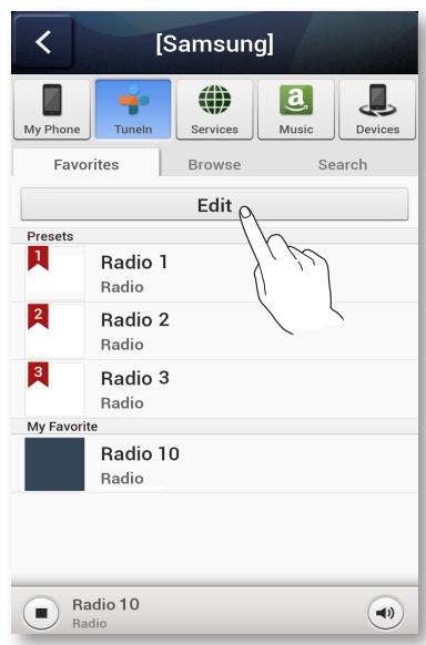 SAMSUNG WAM270 - Régler les stations de radio par défaut dans speaker preset - 1