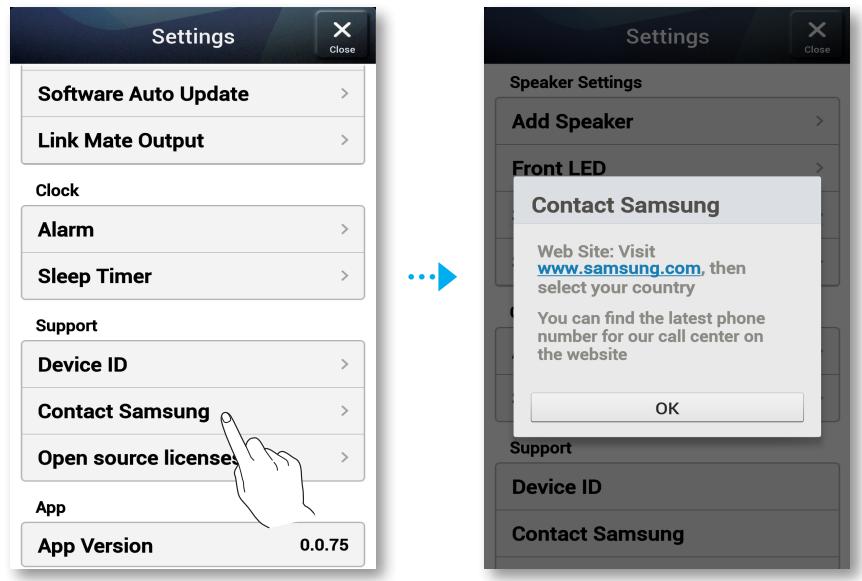 SAMSUNG WAM270 - - Contacter samsung - 1