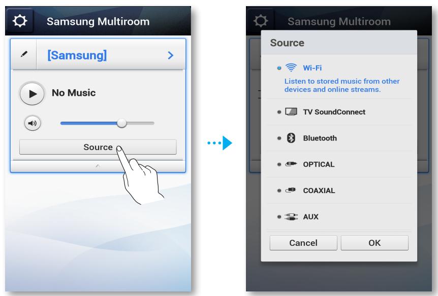 SAMSUNG WAM270 - Commuter la source d'entrée - 1