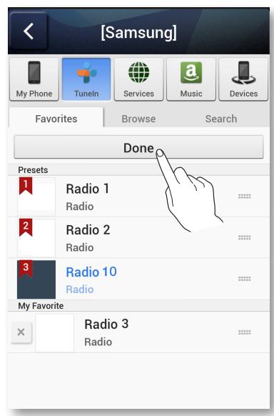 SAMSUNG WAM270 - Régler les stations de radio par défaut dans speaker preset - 3