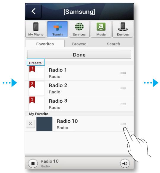 SAMSUNG WAM270 - Régler les stations de radio par défaut dans speaker preset - 2