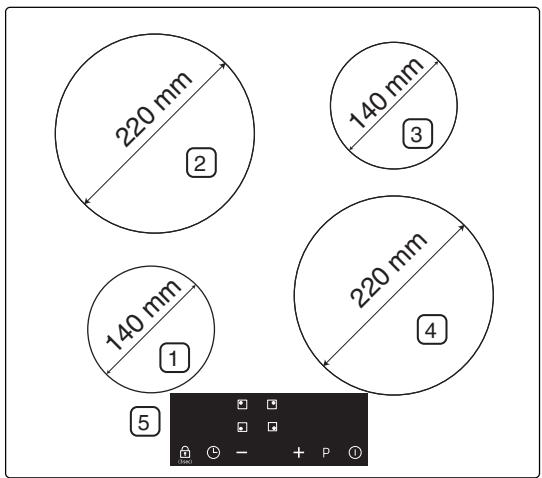 SAMSUNG NZ64F3NM1BB - Zones de cuisson - 1