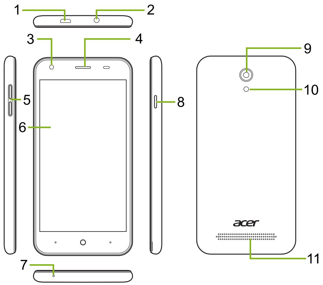 ACER Z6 WHITE / GOLD - Vues - 1