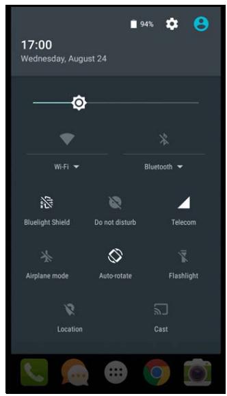 ACER Z6 WHITE / GOLD - Zone de notification et statut - 4