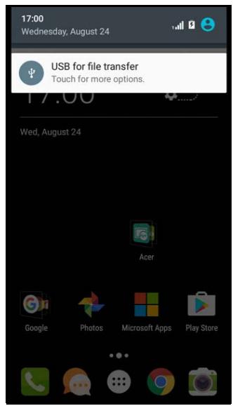 ACER Z6 WHITE / GOLD - Zone de notification et statut - 3