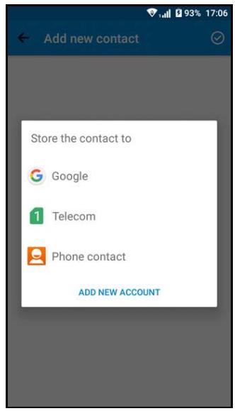 ACER Z6 WHITE / GOLD - Ajouter un contact - 1
