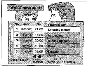 PANASONIC SC-HT850 - Appuyez sur [DIRECT NAVIGATOR]. - 1