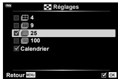 OLYMPUS TG-6 - Réglages (Affichage de l'index/calendrier) - 2