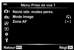 OLYMPUS TG-6 - Utilisation du Menu Prise de vue 1/Menu Prise de vue 2 - 1