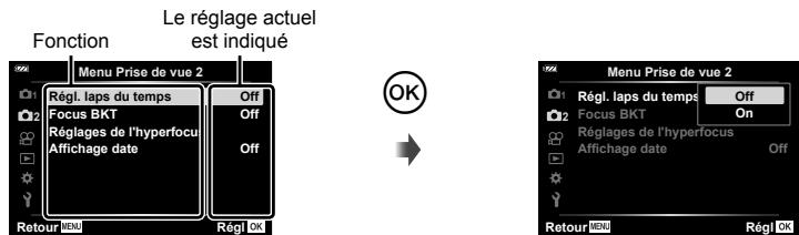 OLYMPUS TG-6 - Fonctions qui ne peuvent pas etre selectionnées dans les menus - 5