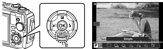 OLYMPUS TG-6 - Appuyez sur la touche  (V). - 1