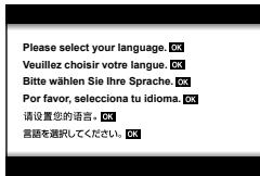 OLYMPUS TG-6 - Une invitation à seLECTIONner la langue s'affiche - 1