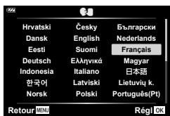 OLYMPUS TG-6 - Les affichages de l'appareil photo sont illisibles/ne sont pas dans la langue selectionnée - 6