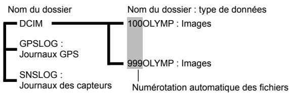 OLYMPUS TG-6 - Emplacements de mémoire des fichiers - 1