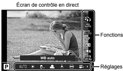 OLYMPUS TG-6 - Réglages accessibles via des commandes directes - 1