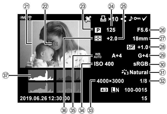 OLYMPUS TG-6 - Affichage des informations pendant la lecture - 2